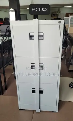 Three Drawers Filing Cabinet With a Bar