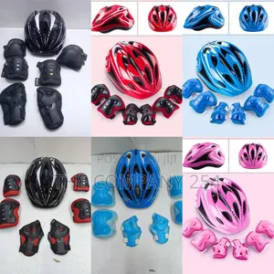 Quality Unisex Safety Helmet Grove And Knee Guards For Skating