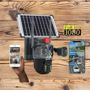 4 Lens 12mp PTZ 360 Degree Waterproof 4g Sim Card Solar Camera