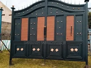 Modern Strong Steel Gate – Black Brown