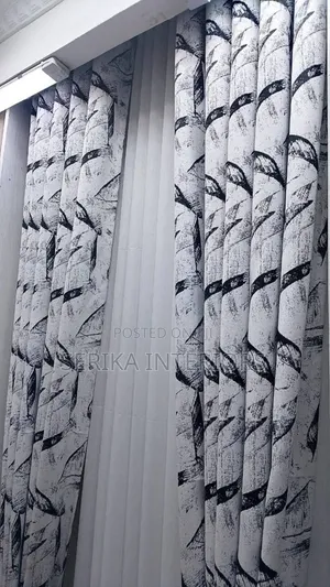 Curtains Curtains Black and White Environmental Friendly