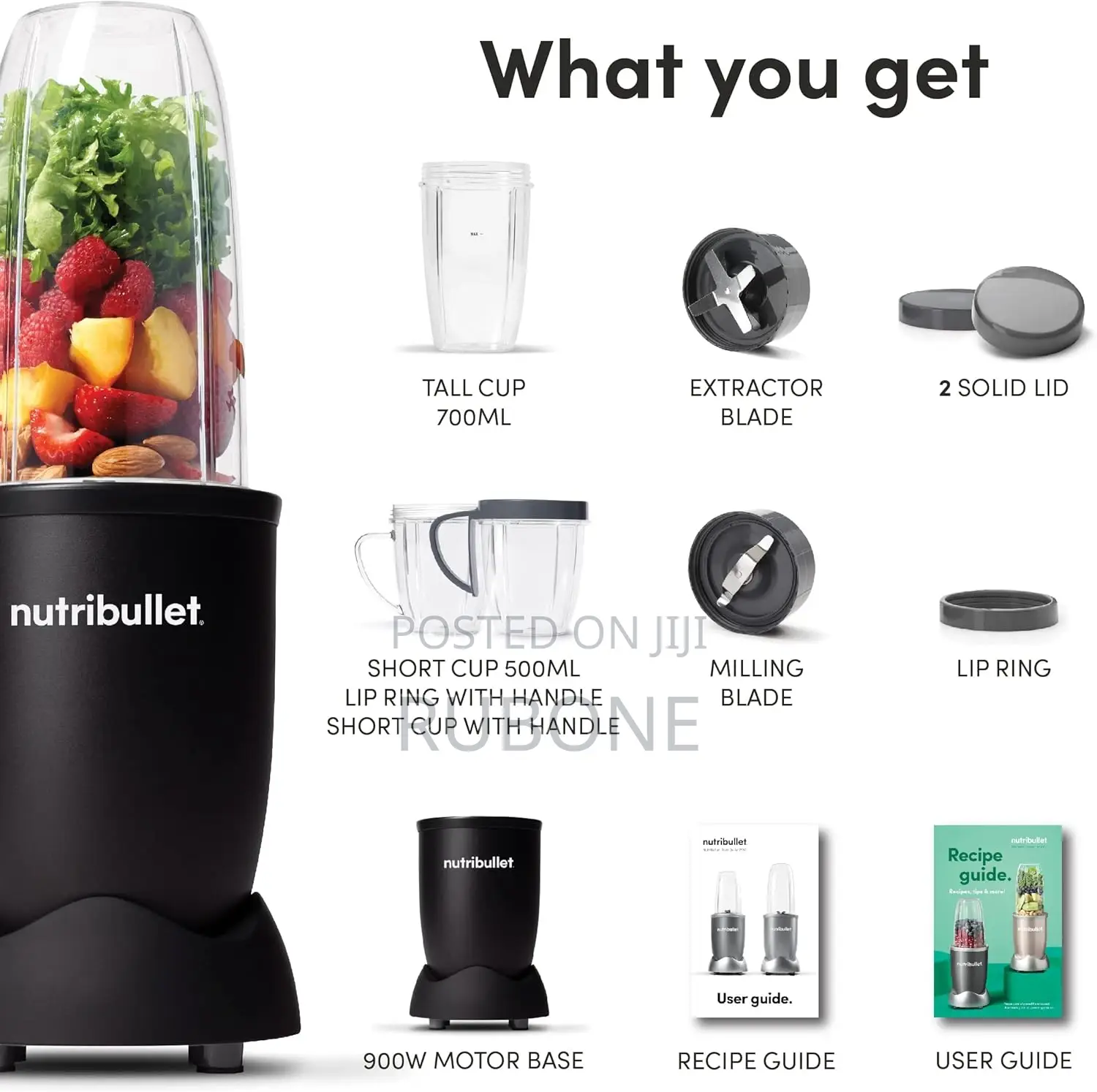 Nutribullet 900 Watts, 9 Piece Set, Blender, Nb-201