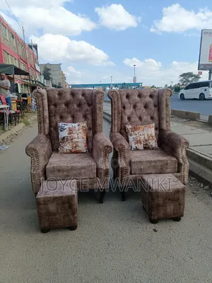 2 King Chairs or Pedicure Seats, Light Brown 