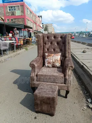Single Pedicure King Chair and a Stool, Brown