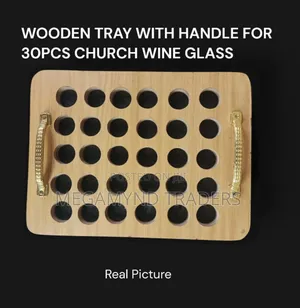 Wood Holy Communion Tray for 30cup