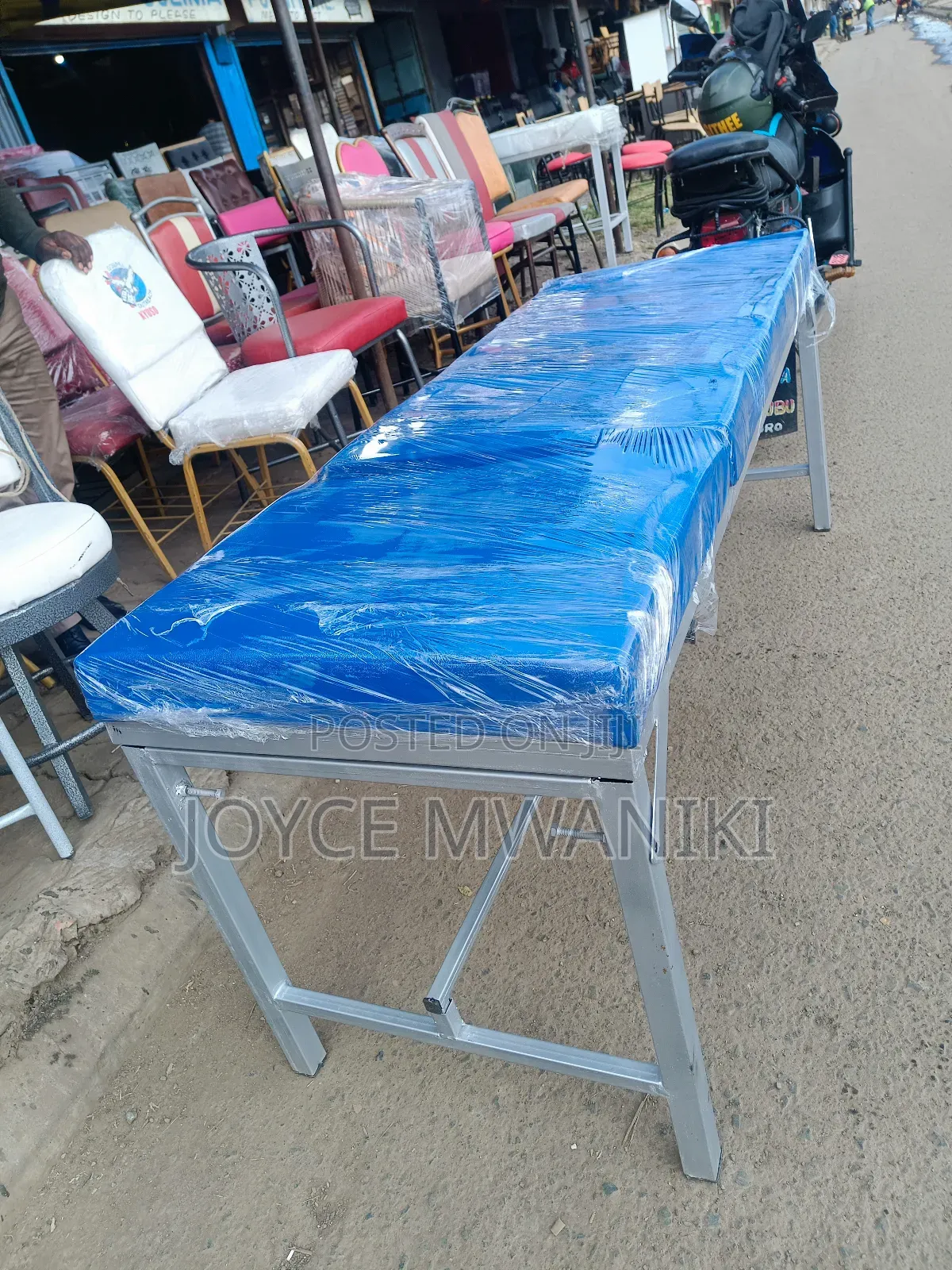 Hospital Examination Bed, Blue 