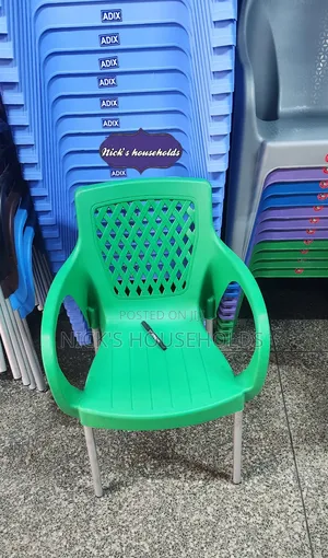 Safaricom Plastic Chairs/ Plastic Chair Green With Metal Legs