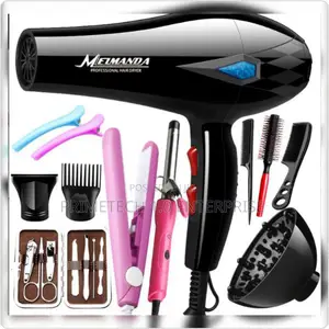 Ionic Air Hair Dryer With Accessories