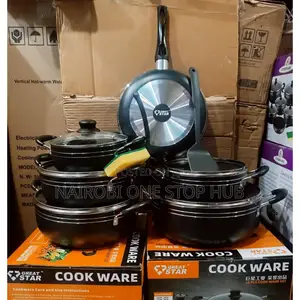 *Great Star 14pc Black Cookware Set