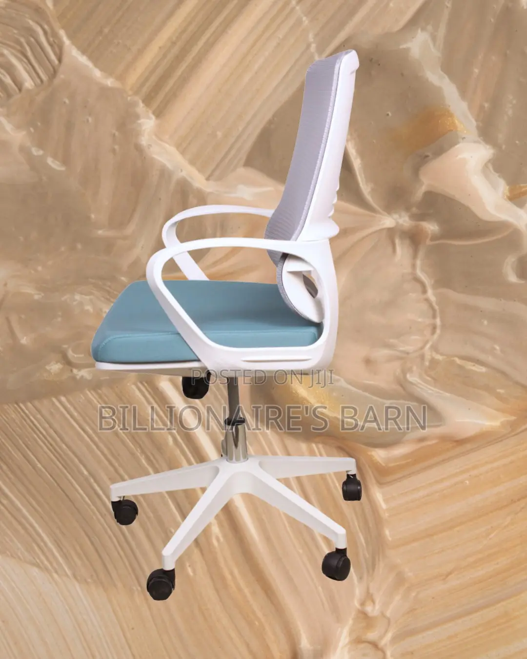 Executive White Ergonomic Mesh Office Chair | Adjustable Height