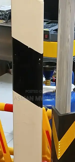 Black White Bollard Post