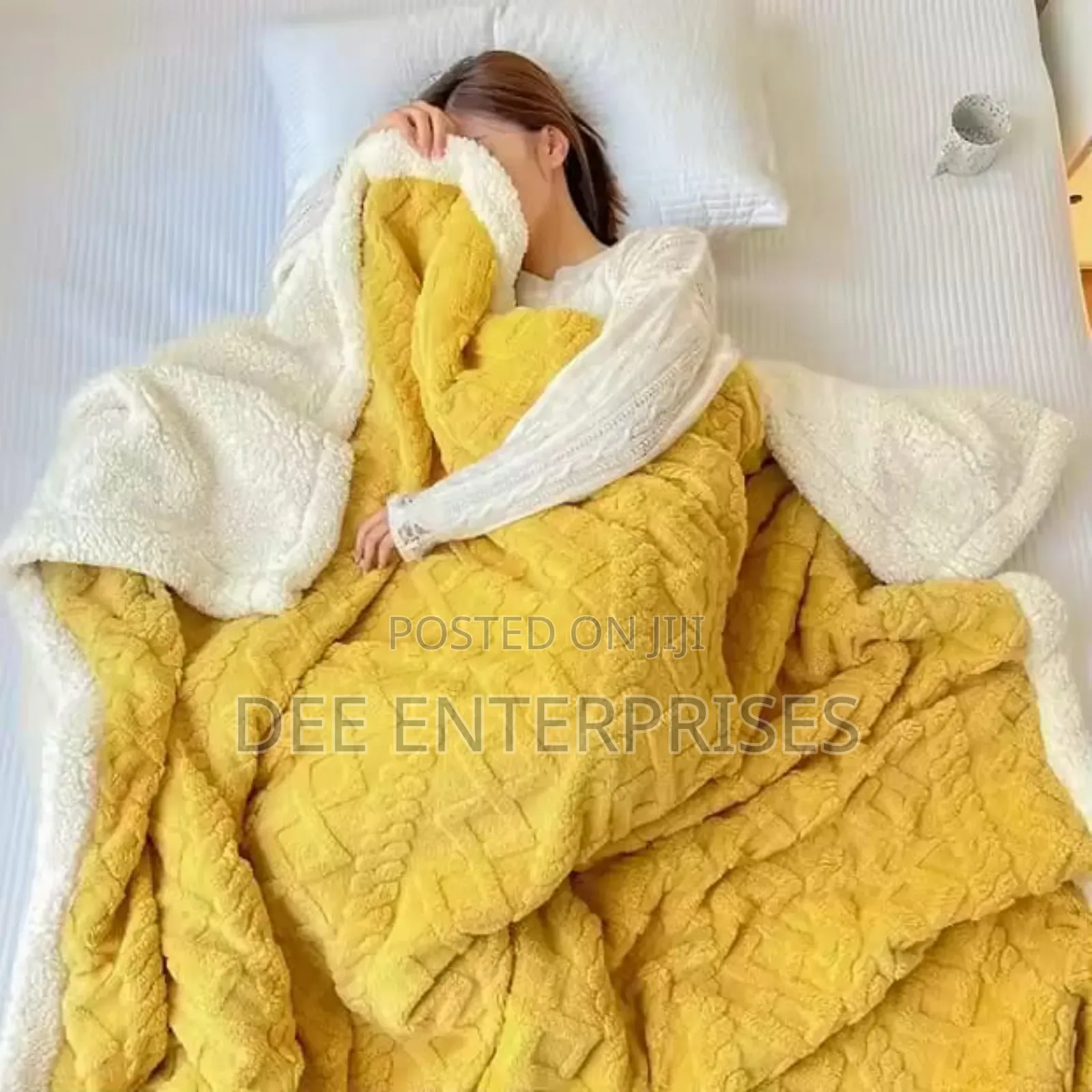 Lamb Fur Winter Throw Blanket