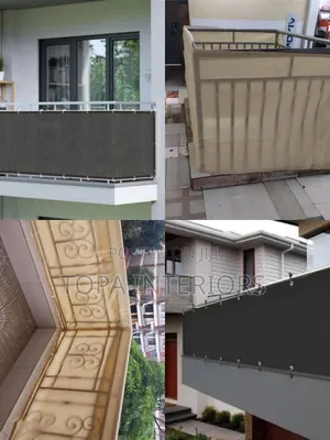 Balcony Privacy Shield and Dust Trap Balcony Privacy Canvas Shields