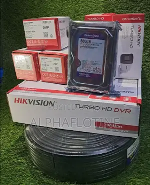 Hikvision 4 Channel Full Kit(4 Cameras Bullet or Dome)