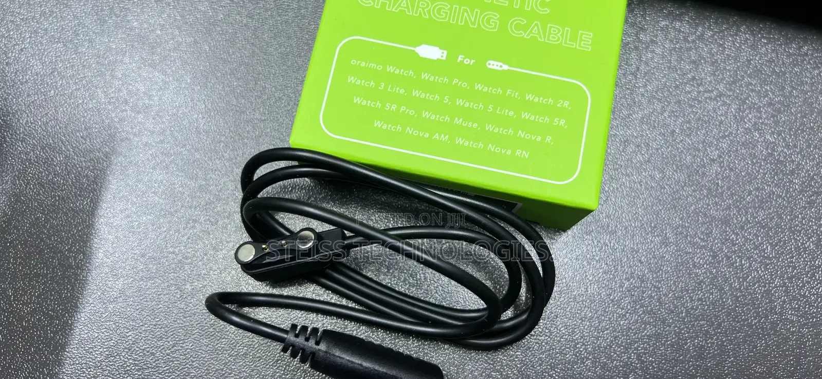 Magnetic Oraimo Smartwatch Charging Cable.