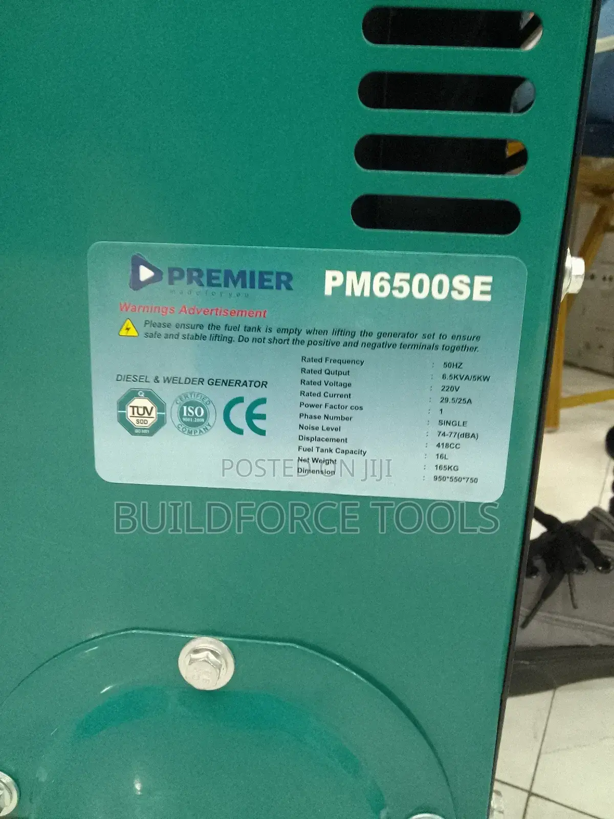 Premier Pm6500se Diesel Keystart Silent Generator