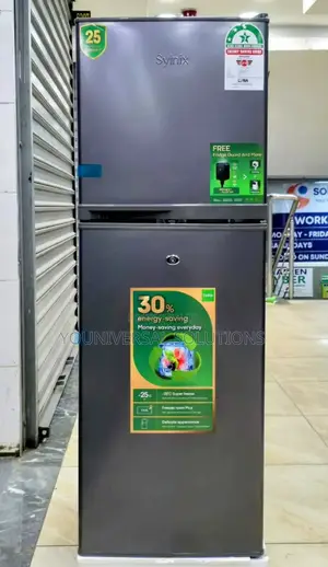 Double Door 138l 
Refrigerator Syinix