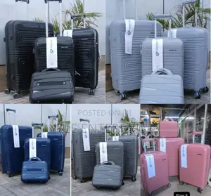 Fashion 4 in 1 Unbreakable Rubber Suitcase Briefcase Travel Bag