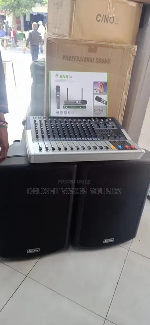 BNK Microphone, 12-Channel Mixer and 2 Sounding Speakers