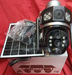 Simcard V380pro 4g Solar Powered Dual Lens CCTV Camera With 10x Zoom
