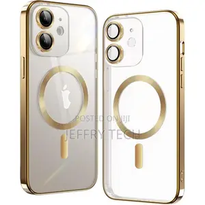 Dwerty Gold Electroplated Clear Case With Magnet for iPhone 11