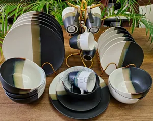 24pc Unique Ceramic Dinner Set