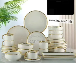 32 Pc Dinner Set Ring Gold