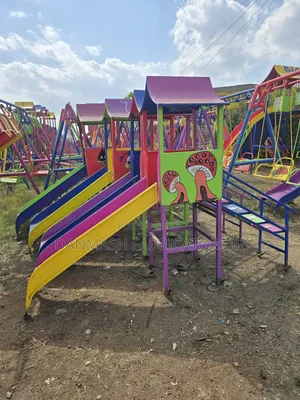 Kids Outdoor Playground With Slides Climbers