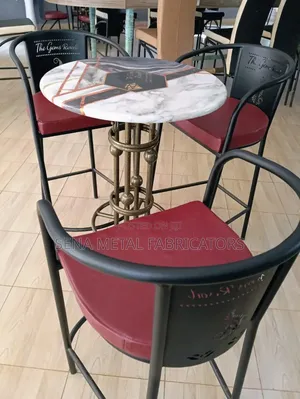 Bar High Stools With Arms and Logo