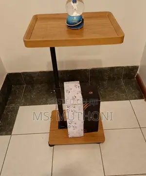 Height Adjustable Couch Side / Bedside Rolling Table