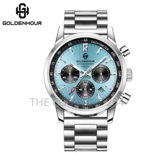 Golden Hours Business Casual Analog Display Stainless Men Watches