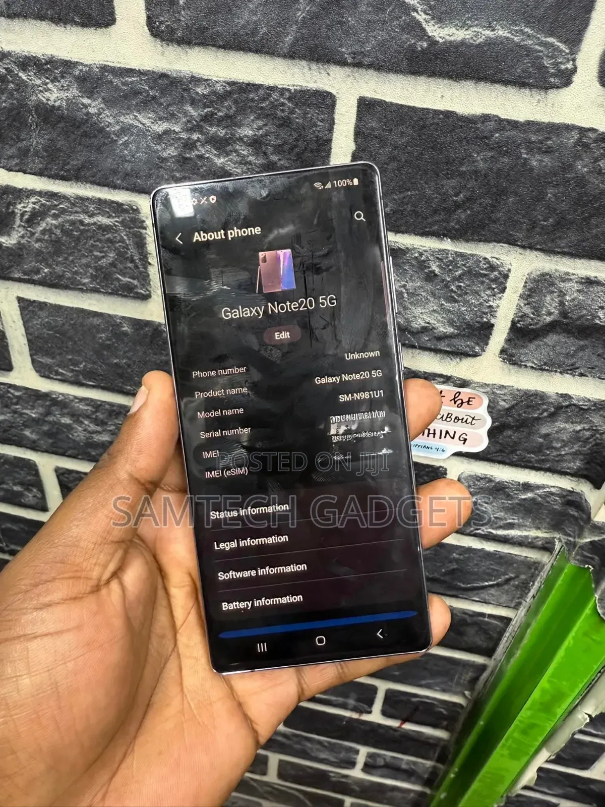 Samsung Galaxy Note 20 5G 128 GB Gray