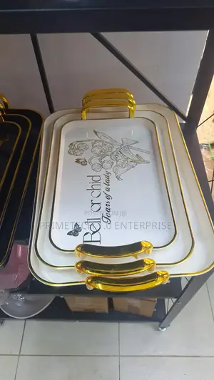 3 PCS Serving Trays -White