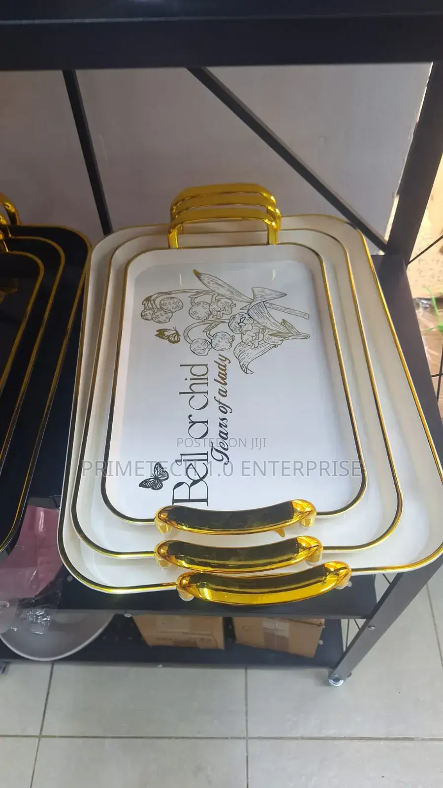 3 PCS Serving Trays -White