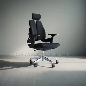 Office Chair: Adjustable Fabric Lumber Executive Desk Chair