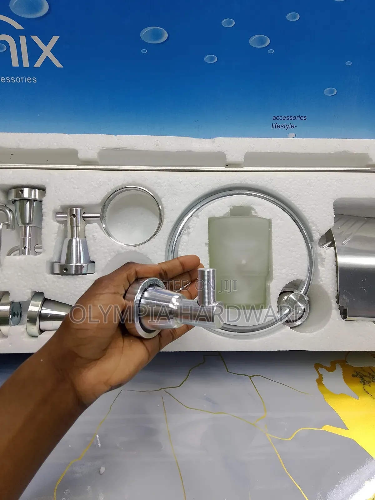 Brimix Bathroom Accessories Set (Silver)