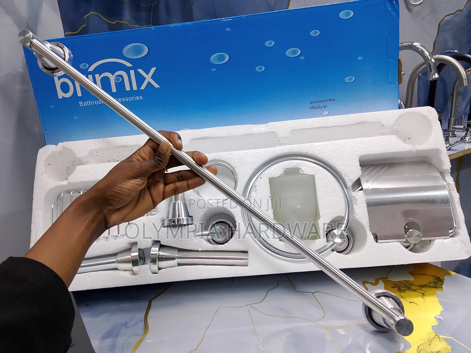 Brimix Bathroom Accessories Set (Silver)