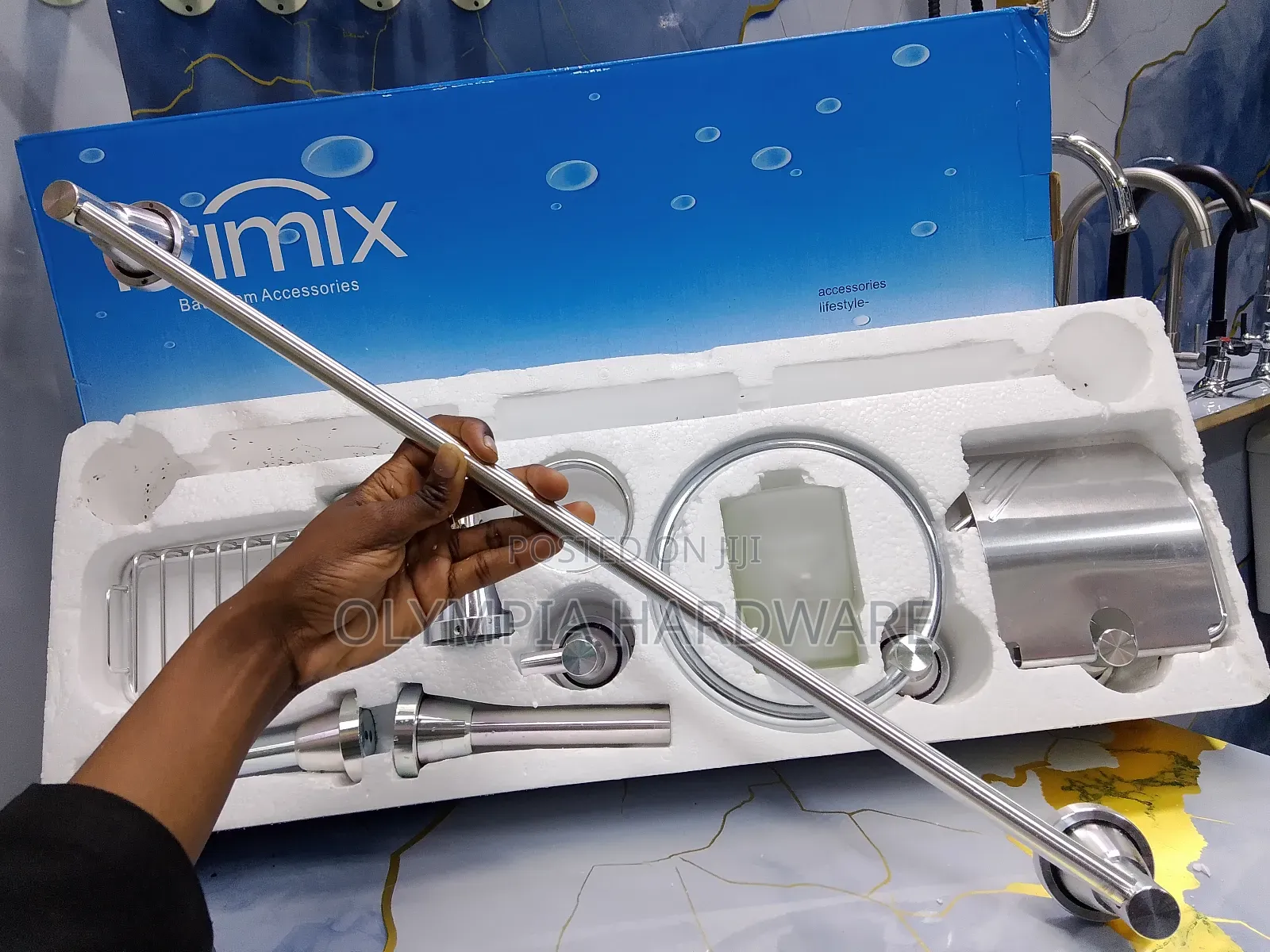 Brimix Bathroom Accessories Set (Silver)