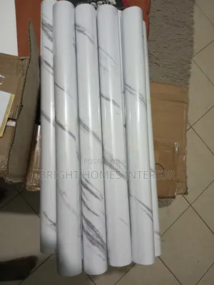 Glossy White Marble Contact Paper