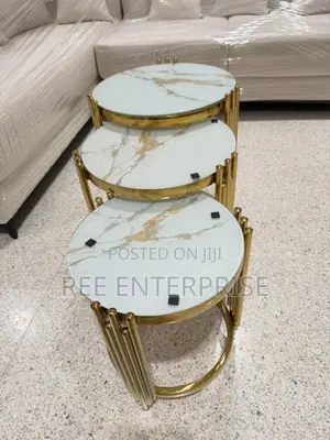 3 in 1 Executive Pure Marble Table