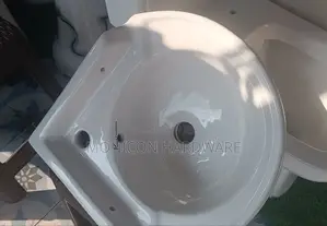 White Corner Sink