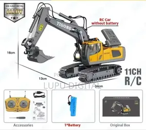 11 Channel Rc Excavator 1:20 Scale Alloy Remote Control