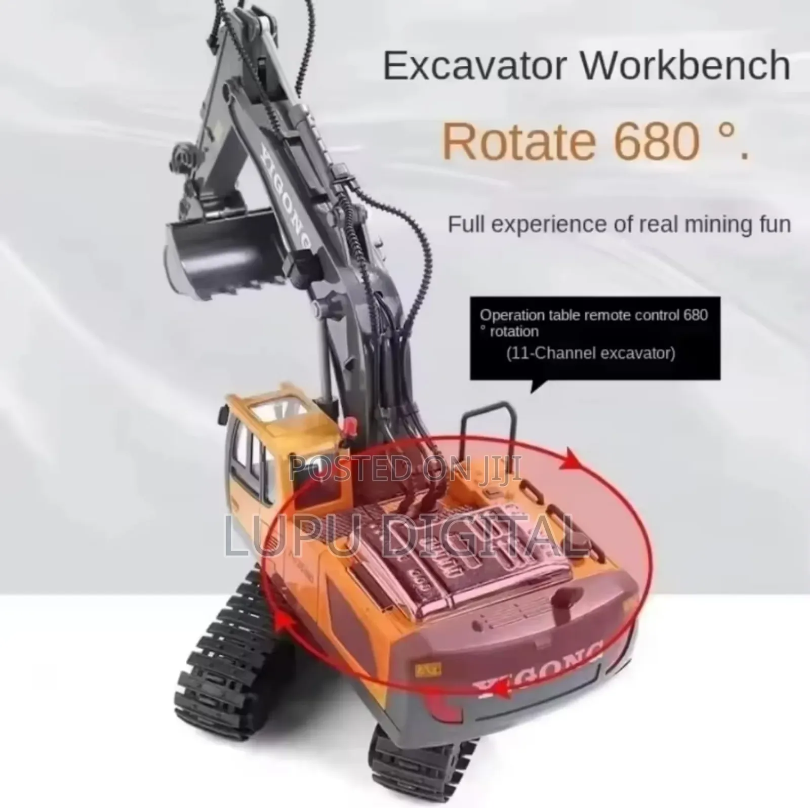 11 Channel Rc Excavator 1:20 Scale Alloy Remote Control