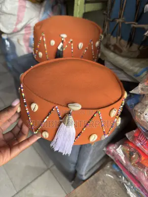 Traditional Color Beaded Oga Hat for Traditional Celebrations