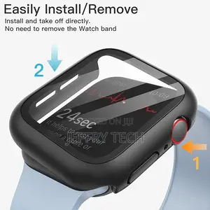 Jetech Case With Screen Protector for Apple Watch Se 3 44mm