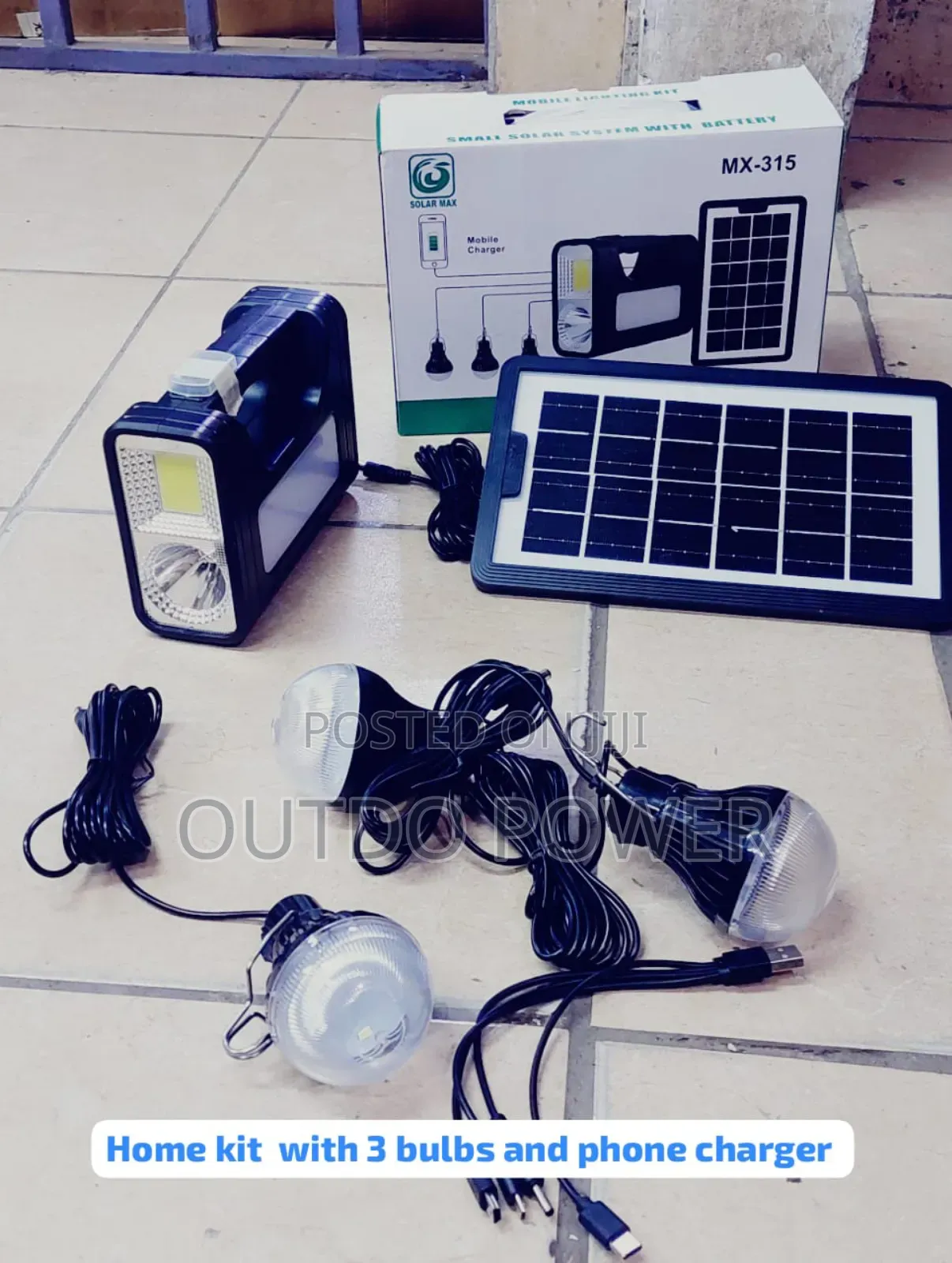 Portable Solar Kit With Bulbs