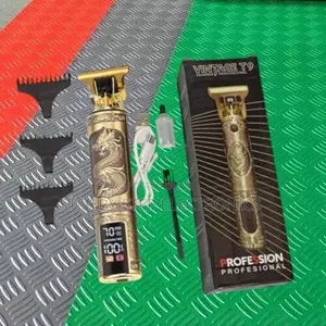 Usb Charge Vintage T9 Dragon Cordless Hair Clipper With Led Display