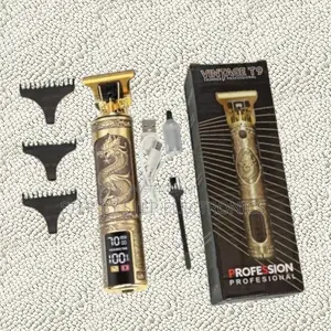 Long Battery Life Vintage T9 Dragon Hair Clipper Trimmer With Led