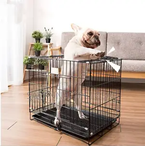 Moveable Welded Wire Mesh Pet Cage/Crate for Dogs - Medium Size