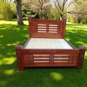 A Bed, a Palatial All Wooden Queen Size Bed, 5 by 6